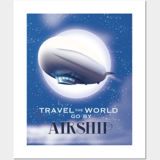 Travel the World Go By Airship Posters and Art